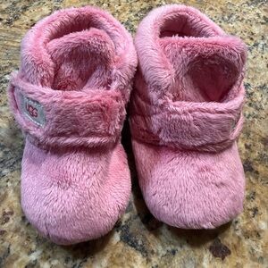 UGG Pink Plush Infant Slippers